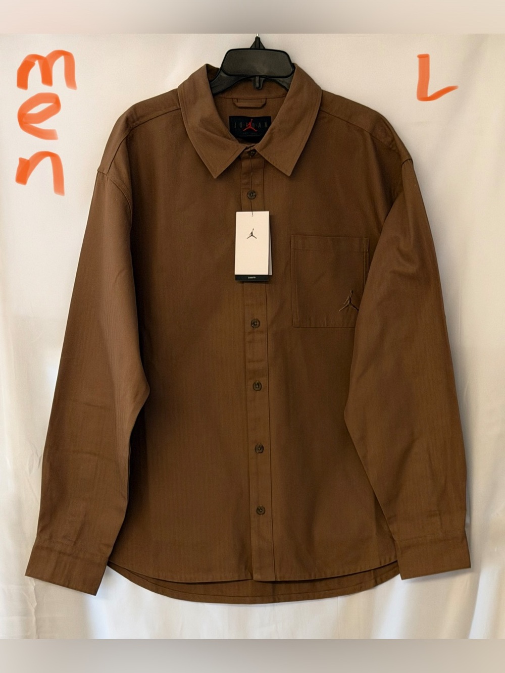 Jordan Men’s Brown Button-Down Casual Shirt